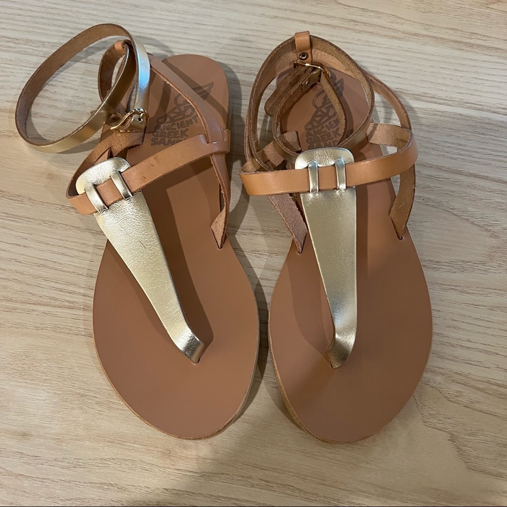Ancient Greek Sandals Gold Ankle Wrap - NWOT - Never Worn - Size 8